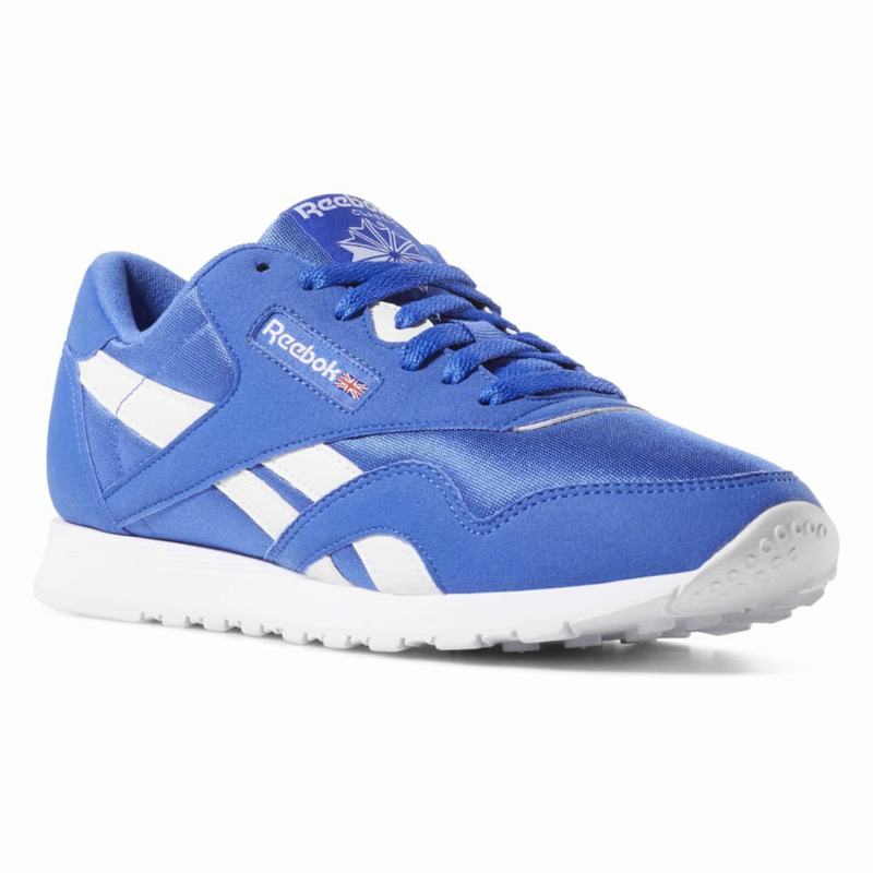 Tenisi Reebok Classic Nylon Color Barbati Albastri/Albi Romania YC1531CH